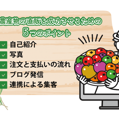 【農園・農場・農家向けはじめてのECサイト】農産物の直販を成功させるための５つのポイント